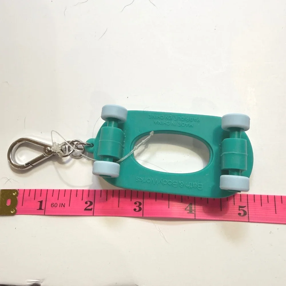 Bath & Body Works Skateboard PocketBac Holder Checkered Teal Hand Sanitizer Case